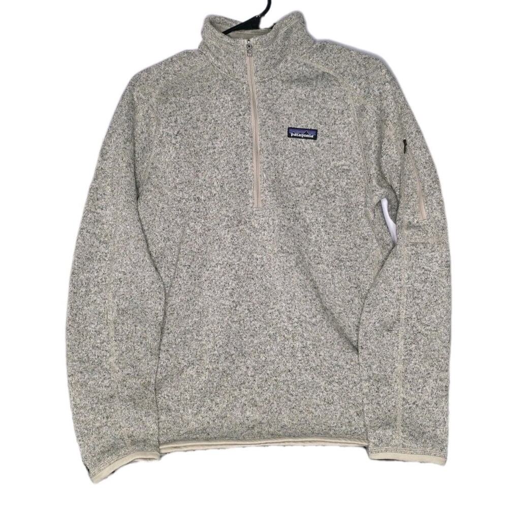 Patagonia Women’s Better Sweater 1/4 Zip Fleece Pullover Pelican Size Large EUC